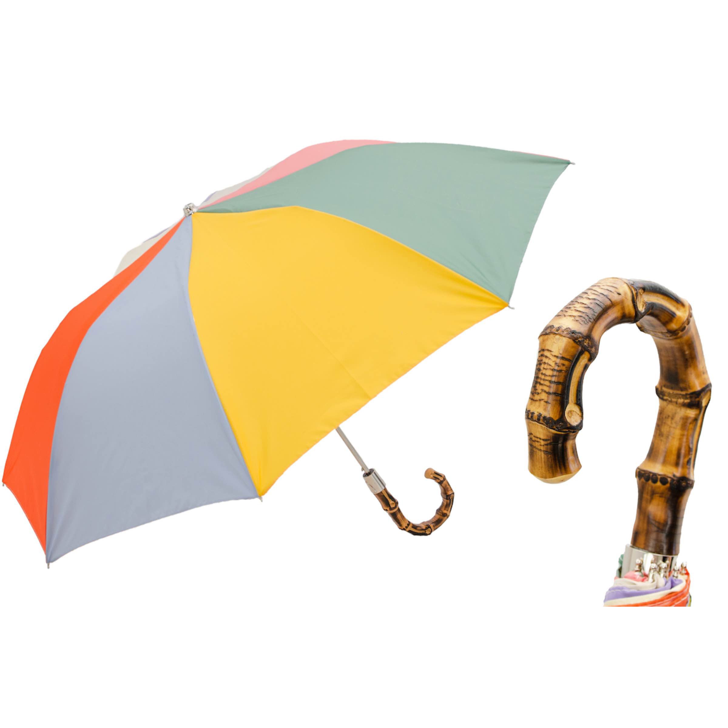 PASOTTI Parasol automatyczny Rainbow 100 cm z bambusową rączką Whangee